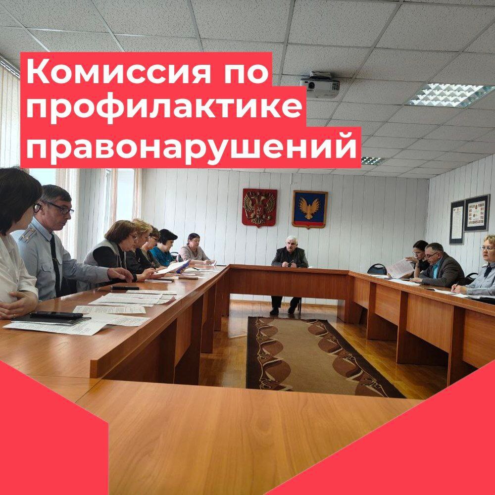 Прошло заседание комиссии по профилактике правонарушений.